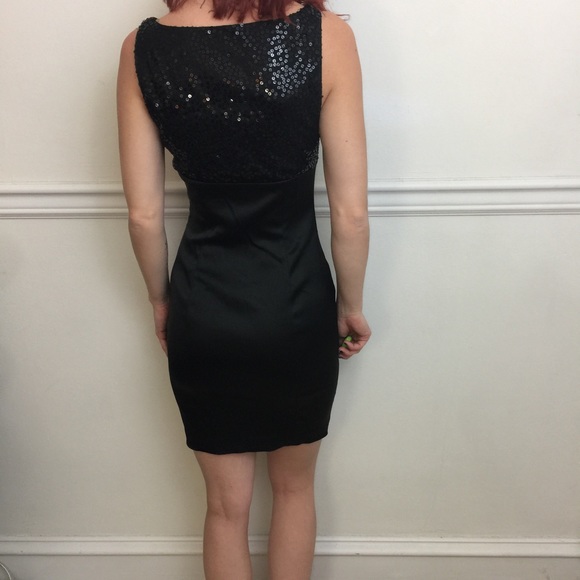 Betsey Johnson Black Sequin Bow Party Dress - Picture 4 of 8